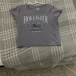 Purple Hollister Crop Top Small